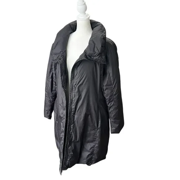 Eileen Fisher Eggshell Recycled Down Nylon Long Puffer Coat L READ DESC - Picture 5 of 12